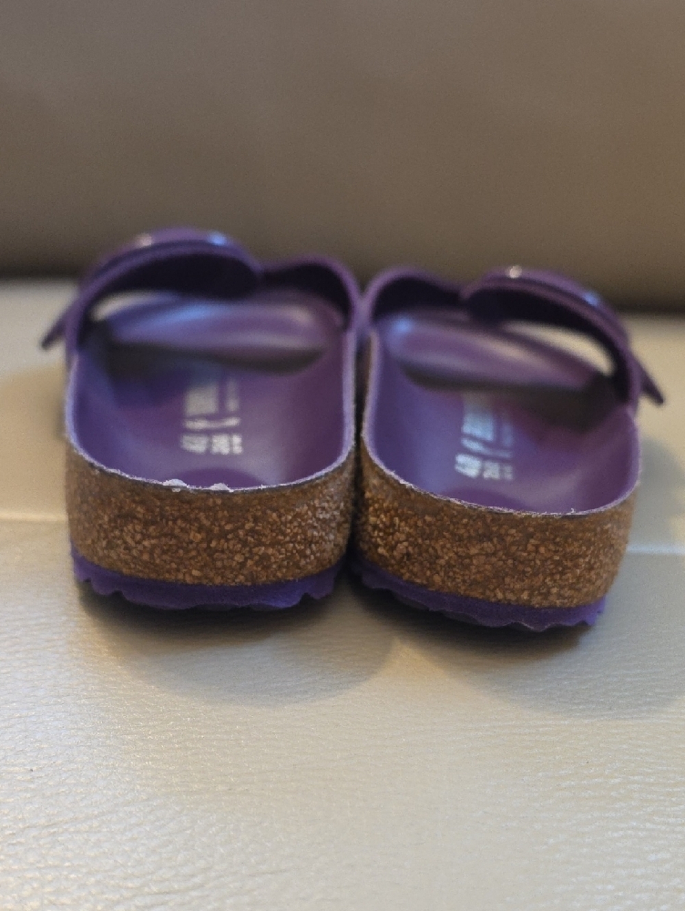 Birkenstock Madrid Big Buckle in a high-shine, Purple Dustk Or Açai, 9, Preowned - Picture 6 of 11